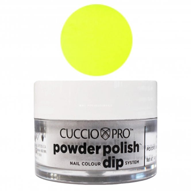 Cuccio Pro Powder Polish - Nail Colour Dip System - Neon Yellow 14g (CPDA3071)