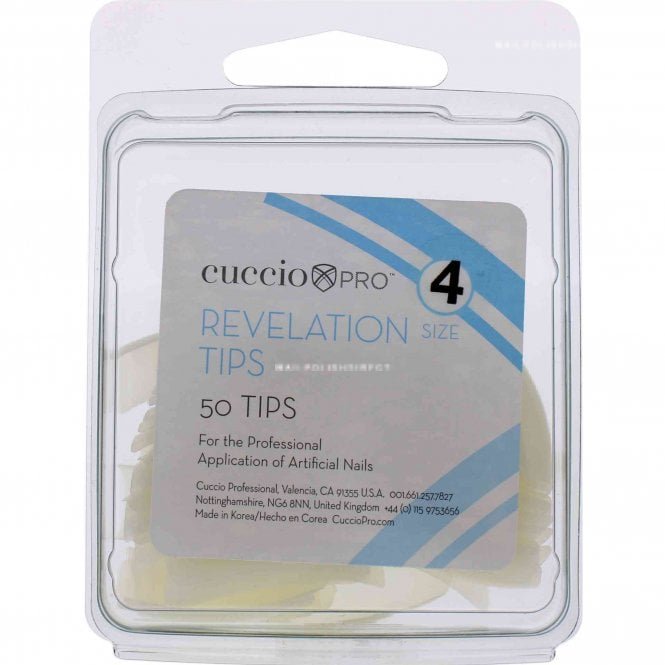 Cuccio Professional Revelation Tips - Size 4 (50 Tips) (10042)