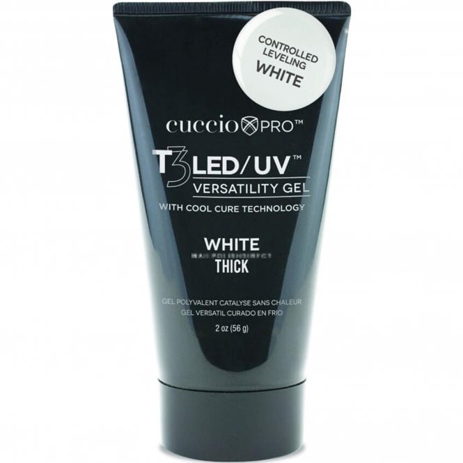 Cuccio T3 LED/UV Cool Cure Versatility Nail Gel - White Thick 56g (CPGL5026)