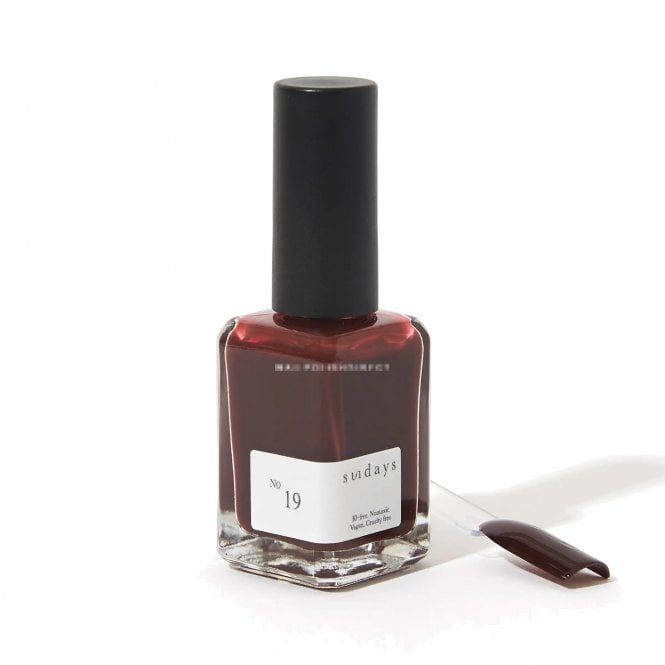 Dear Sundays Non Toxic 10 Free Nail Polish Burgundy Red 14ml - No.19