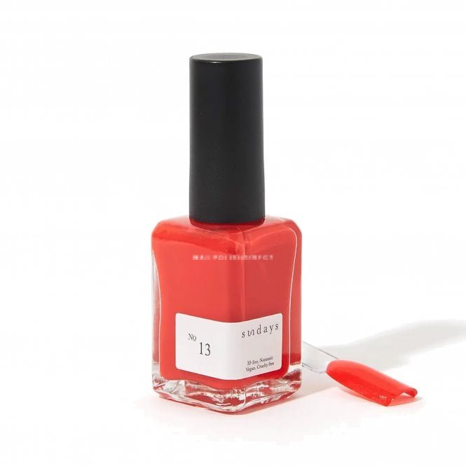 Dear Sundays Non Toxic 10 Free Nail Polish Chilli Pepper Red 14ml - No.13