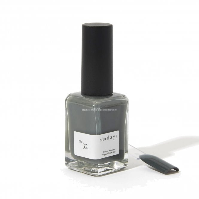 Dear Sundays Non Toxic 10 Free Nail Polish Dark Olive Grey 14ml - No.32