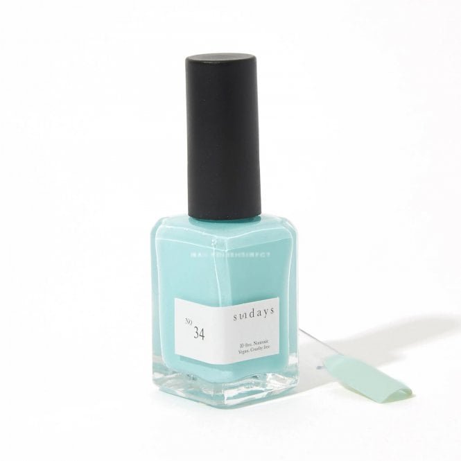Dear Sundays Non Toxic 10 Free Nail Polish Eggshell Turquoise 14ml - No.34