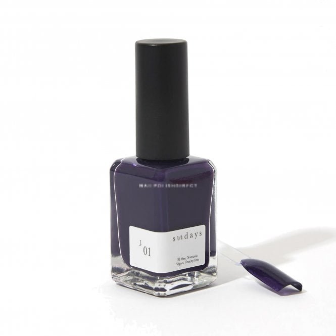 Dear Sundays Non Toxic 10 Free Nail Polish Midnight Purple 14ml - No.J01