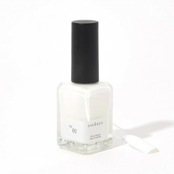 Dear Sundays Non Toxic 10 Free Nail Polish Pure White 14ml - No.01