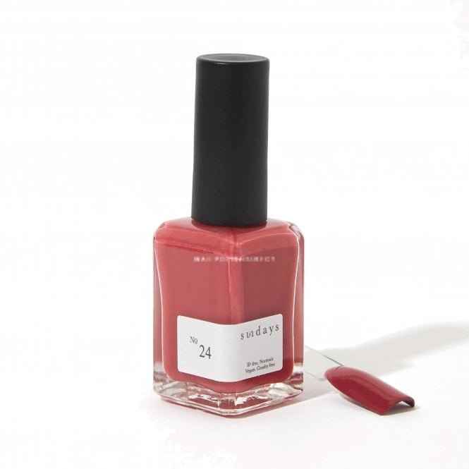 Dear Sundays Non Toxic 10 Free Nail Polish Sunset Red 14ml - No.24