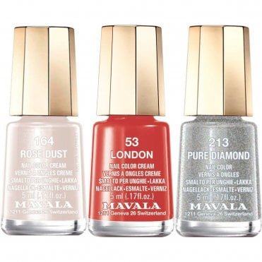 Diamond Dust 2020 Nail Polish Collection - London, Pure Diamond & Rose Dust (3 x 5ml)