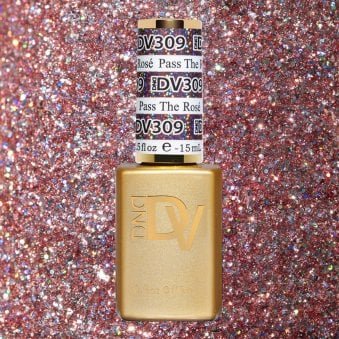 Diva Holographic Raise Your Glass Gel Polish Collection - 309 - Pass The Rosé 15ml