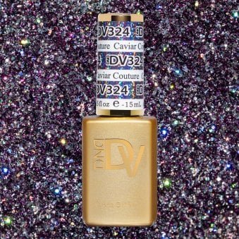 Diva Holographic Raise Your Glass Gel Polish Collection - 324 - Caviar Couture 15ml