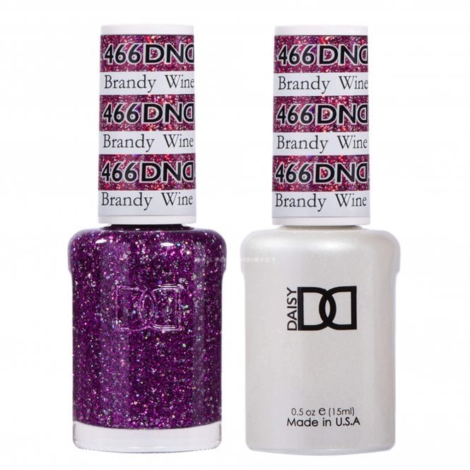 DND Daisy Duo Gel & Nail Polish Set - Brandy Wine 466 - 2x15ml