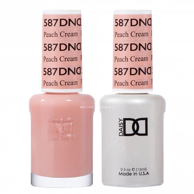 DND Daisy Duo Gel & Nail Polish Set - Peach Cream 587 - 2x15ml
