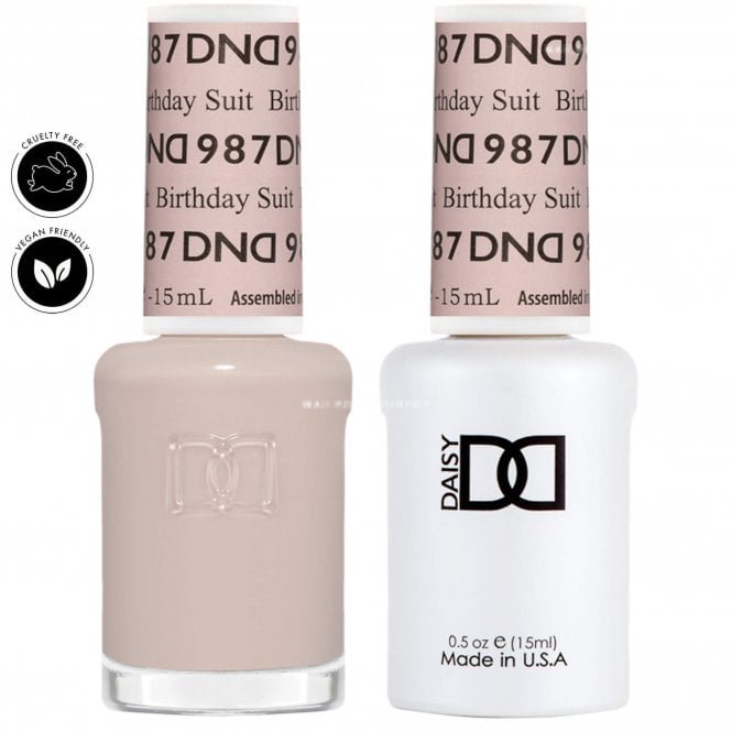 DND Daisy Duo Gel & Nail Polish Set - Retro Earth Scape Collection - Birthday Suit 987 - 2 x 15ml