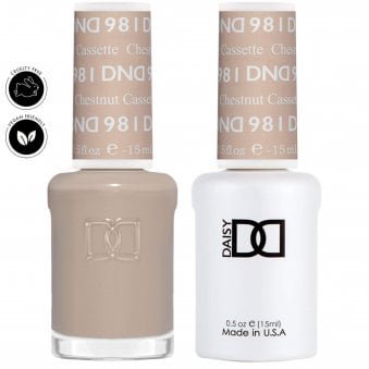 Daisy Duo Gel & Nail Polish Set - Retro Earth Scape Collection - Chestnut Cassette 981 - 2 x 15ml