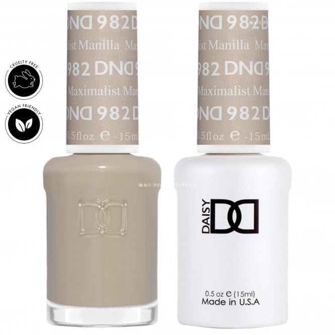 DND Daisy Duo Gel & Nail Polish Set - Retro Earth Scape Collection - Maximalist Manilla 982 - 2 x 15ml