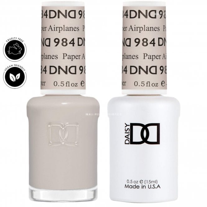 DND Daisy Duo Gel & Nail Polish Set - Retro Earth Scape Collection - Paper Airplanes 984 - 2 x 15ml