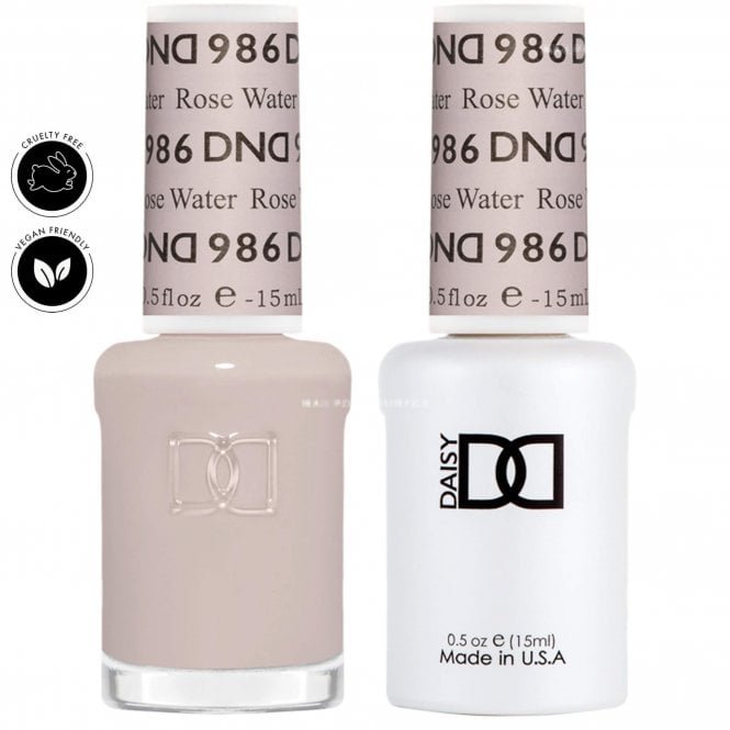 DND Daisy Duo Gel & Nail Polish Set - Retro Earth Scape Collection - Rose Water 986 - 2 x 15ml