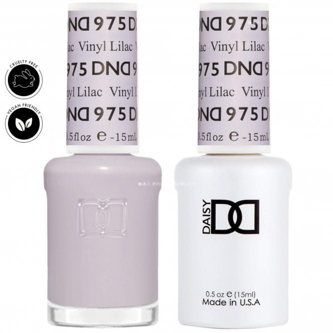 DND Daisy Duo Gel & Nail Polish Set - Retro Earth Scape Collection - Vinyl Lilac 975 - 2 x 15ml