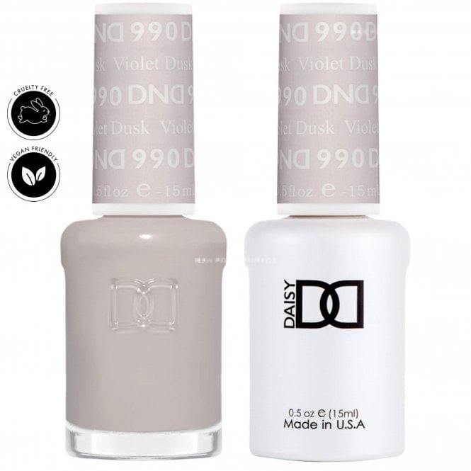 DND Daisy Duo Gel & Nail Polish Set - Retro Earth Scape Collection - Violet Dusk 990 - 2 x 15ml