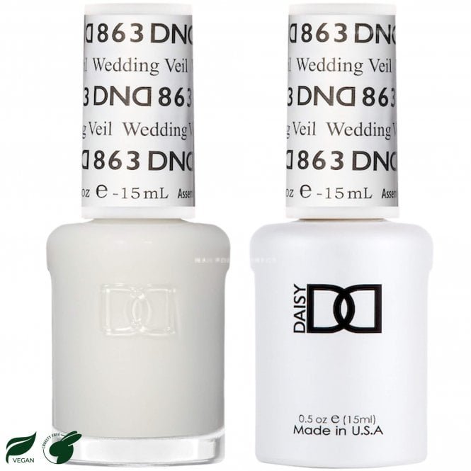 DND Daisy Duo Gel & Nail Polish Set - Sheer Collection - Wedding Veil 863 - 2 x 15ml