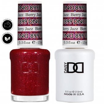 Daisy Duo Gel & Nail Polish Set - Super Glitter Collection - Berry Jazz 899 - 2 x 15ml