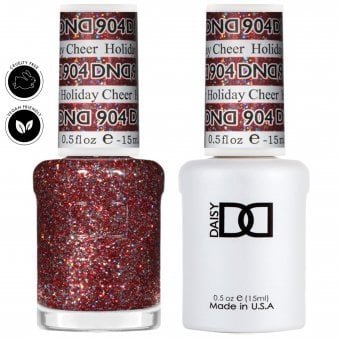 Daisy Duo Gel & Nail Polish Set - Super Glitter Collection - Holiday Cheer 904 - 2 x 15ml