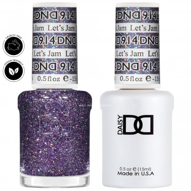 DND Daisy Duo Gel & Nail Polish Set - Super Glitter Collection - Let’s Jam 914 - 2 x 15ml