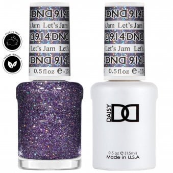 Daisy Duo Gel & Nail Polish Set - Super Glitter Collection - Let’s Jam 914 - 2 x 15ml