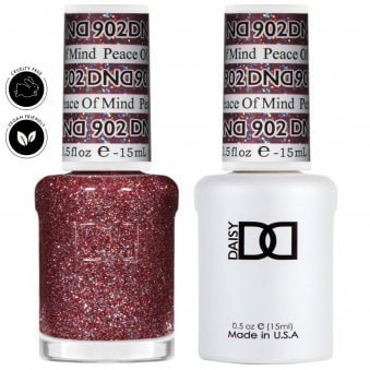 Daisy Duo Gel & Nail Polish Set - Super Glitter Collection - Peace Of Mind 902 - 2 x 15ml