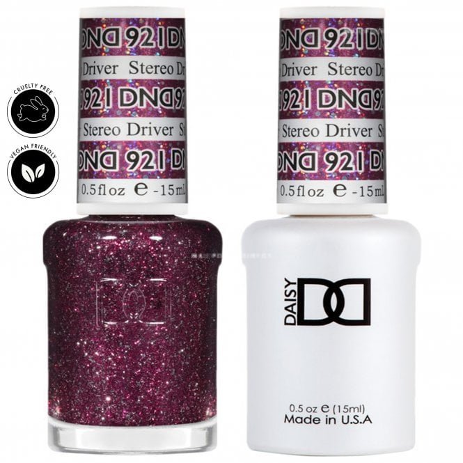 DND Daisy Duo Gel & Nail Polish Set - Super Glitter Collection - Stereo Driver 921 - 2 x 15ml