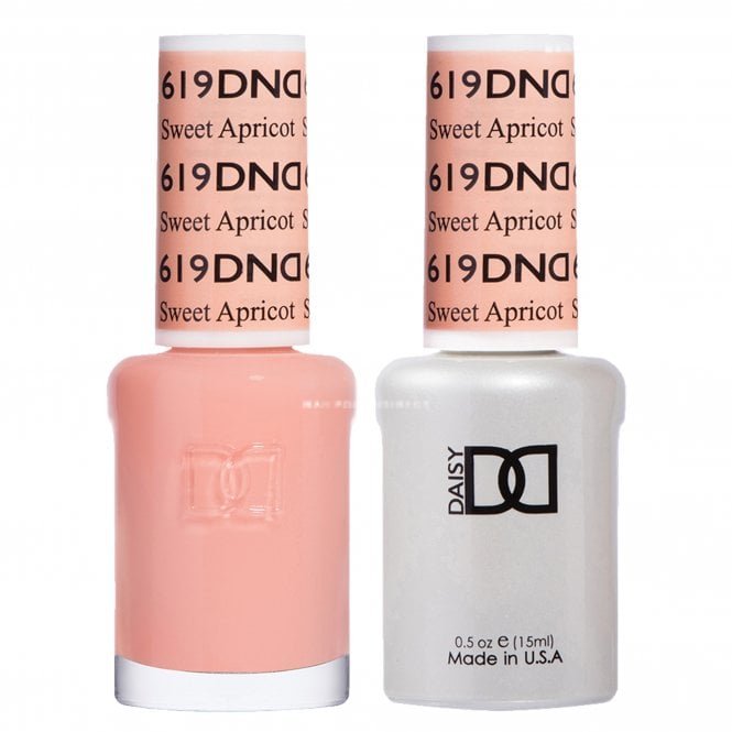 DND Daisy Duo Gel & Nail Polish Set - Sweet Apricot 619 - 2x15ml