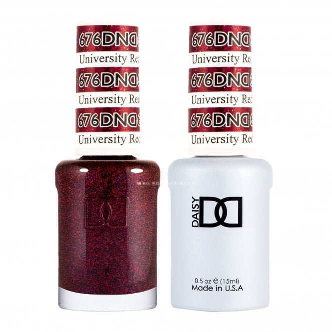 DND Daisy Gel & Nail Polish Duo - Universal Red 676 - 2 x 15ml