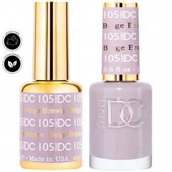 DC Duo Gel & Nail Polish Set - Beige Brown 105 - 2 x 18ml