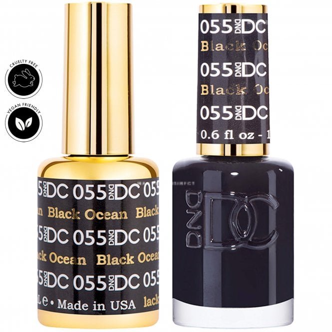 DND DC Duo Gel & Nail Polish Set - Black Ocean 055 - 2 x 18ml
