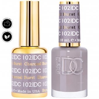 DC Duo Gel & Nail Polish Set - Charcoal Burst 102 - 2 x 18ml