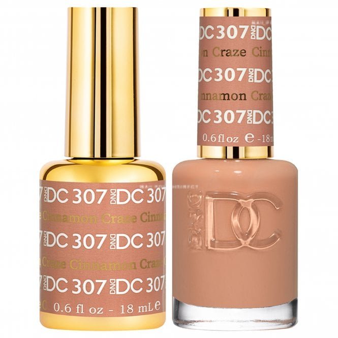 DND DC Duo Gel & Nail Polish Set - Cinnamon Craze 307 - 2 x 18ml