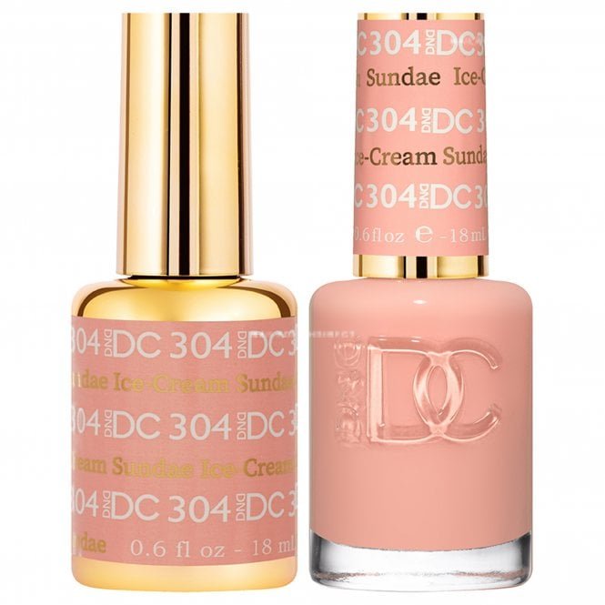 DND DC Duo Gel & Nail Polish Set - Ice Cream Sundae 304 - 2 x 18ml