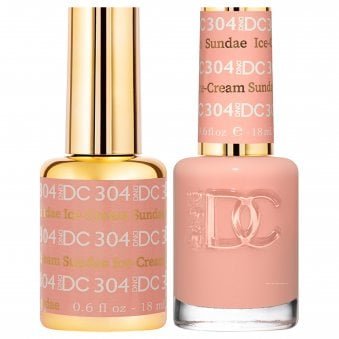 DC Duo Gel & Nail Polish Set - Ice Cream Sundae 304 - 2 x 18ml