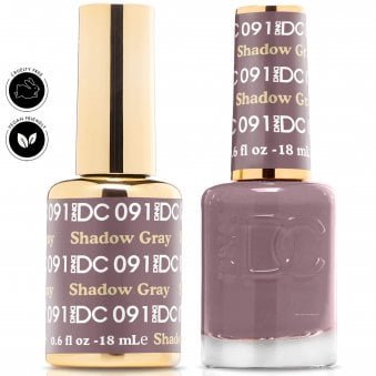 DC Duo Gel & Nail Polish Set - Shadow Grey 091 - 2 x 18ml