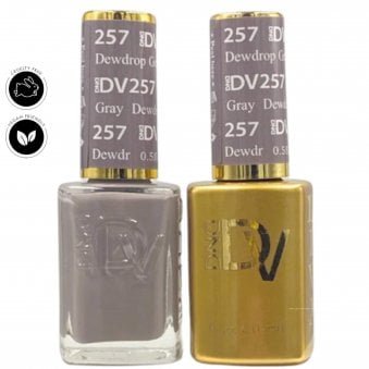Diva Duo Gel & Nail Polish Set - Dewdrop Gray 257 - 2 x 15ml