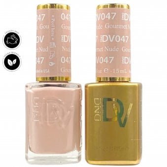 Diva Duo Gel & Nail Polish Set - Frosted Chai - Gourmet Nude 047 - 2 x 15ml