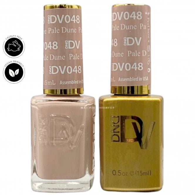 DND Diva Duo Gel & Nail Polish Set - Frosted Chai - Pale Dune 048 - 2 x 15ml