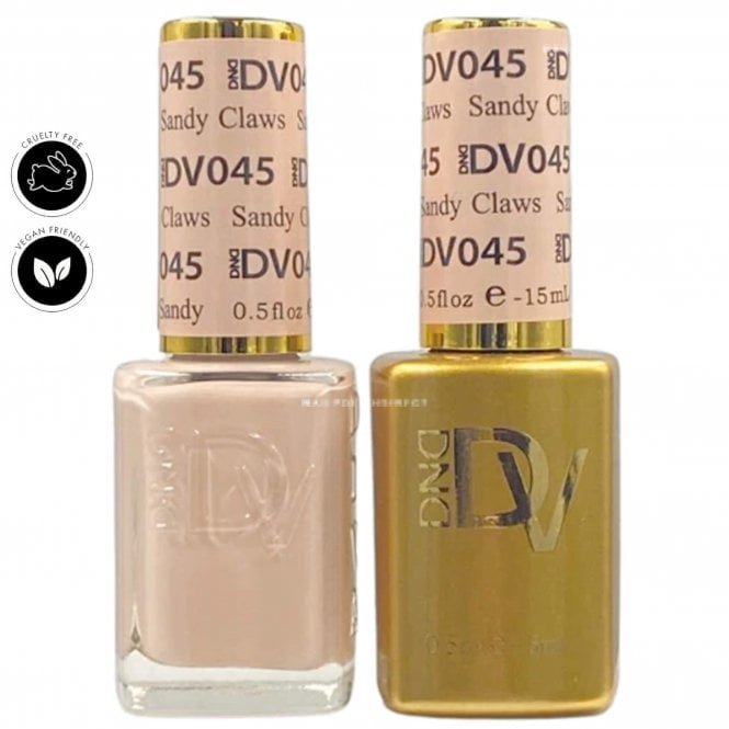 DND Diva Duo Gel & Nail Polish Set - Frosted Chai - Sandy Claws 045 - 2 x 15ml