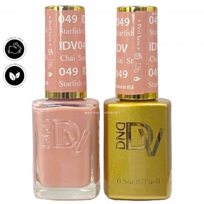 DND Diva Duo Gel & Nail Polish Set - Frosted Chai - Starfish Chai 049 - 2 x 15ml
