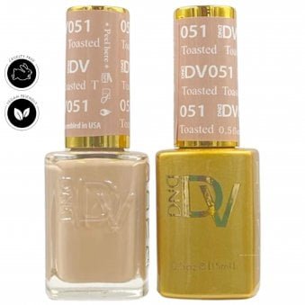 Diva Duo Gel & Nail Polish Set - Frosted Chai - Toasted 051 - 2 x 15ml