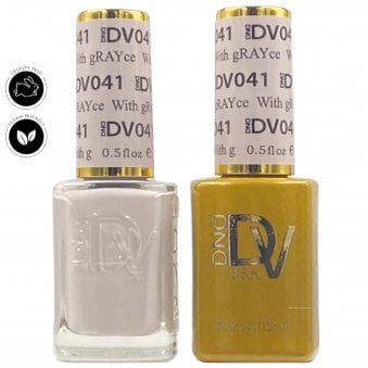 Diva Duo Gel & Nail Polish Set - Frosted Chai - With gRAYce 041 - 2 x 15ml