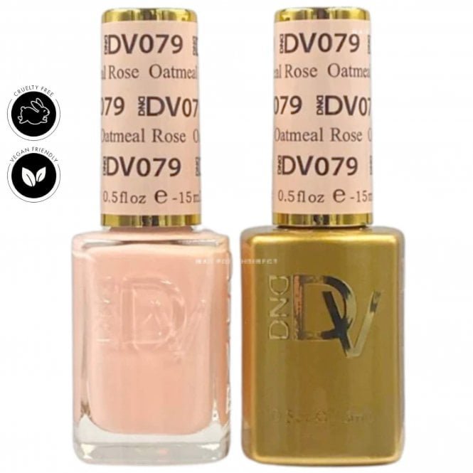 DND Diva Duo Gel & Nail Polish Set - Oatmeal Rose 079 - 2 x 15ml