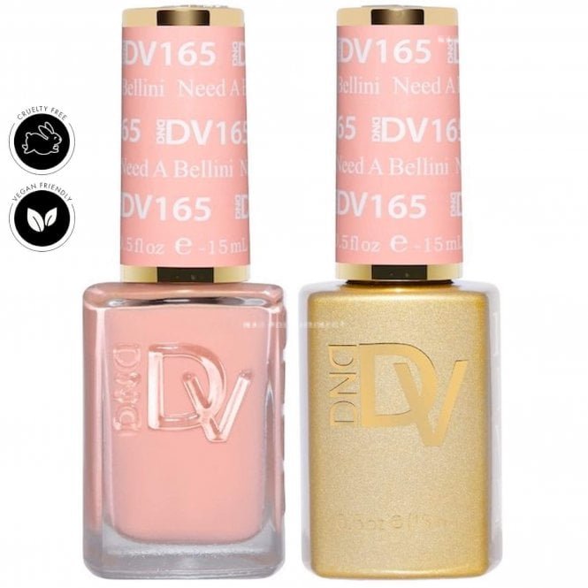 DND Diva Duo Gel & Nail Polish Set - Prima Donna - Need A Bellini 165 - 2 x 15ml