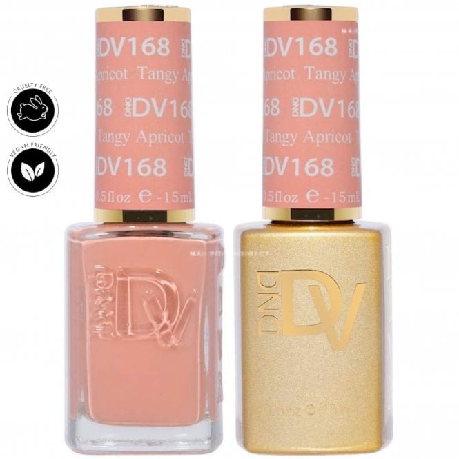 DND Diva Duo Gel & Nail Polish Set - Prima Donna - Tangy Apricot 168 - 2 x 15ml