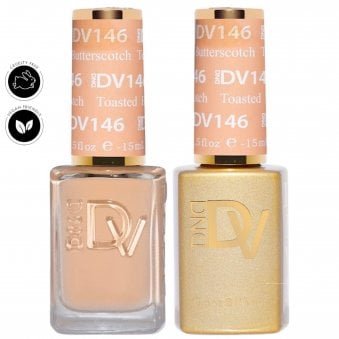 Diva Duo Gel & Nail Polish Set - Prima Donna - Toasted Butterscotch 146 - 2 x 15ml