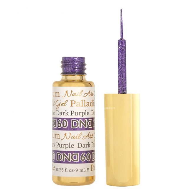 DND Gel Nail Art Liners - Palladium Dark Purple 60 - 9ml